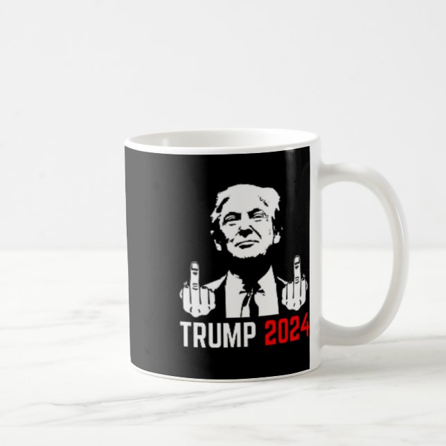 Trump verhaftet diese Fingers 2024 Amerika USA Fla Kaffeetasse (Rechts)