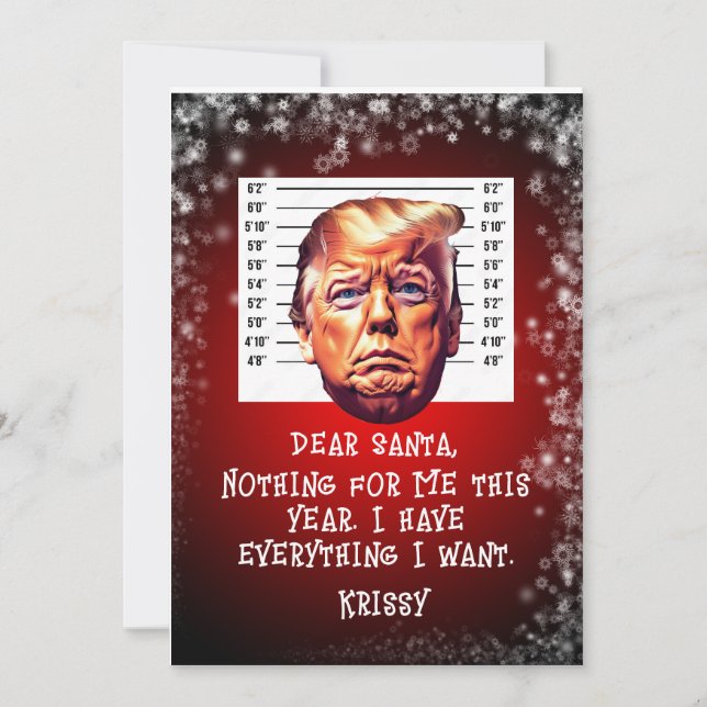 Trump verhaftete Träume kommen Weihnachten (Vorderseite)