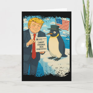 Trump verhängt Zoll Pinguin Anime Politik Meme D Karte