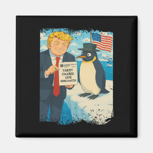 Trump verhängt Zoll Pinguin Anime Politik Meme D Magnet