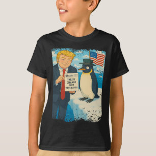 Trump verhängt Zoll Pinguin Anime Politik Meme D T-Shirt
