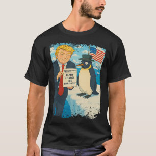 Trump verhängt Zoll Pinguin Anime Politik Meme D T-Shirt