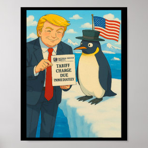 Trump verhängt Zölle auf Pinguine-Anime-Politik Poster