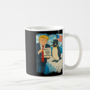Trump verhängt Zollpinguin-Anime-Politik D Kaffeetasse