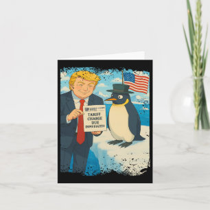 Trump verhängt Zollpinguin-Anime-Politik D Karte