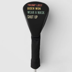 Trump verlor Biden gewann Trag eine Maske Halt den Golf Headcover