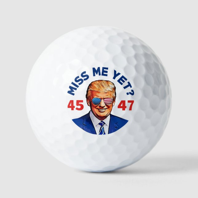 Trump vermisst mich noch, gegen Biden Trump 2024 Golfball (Vorderseite)