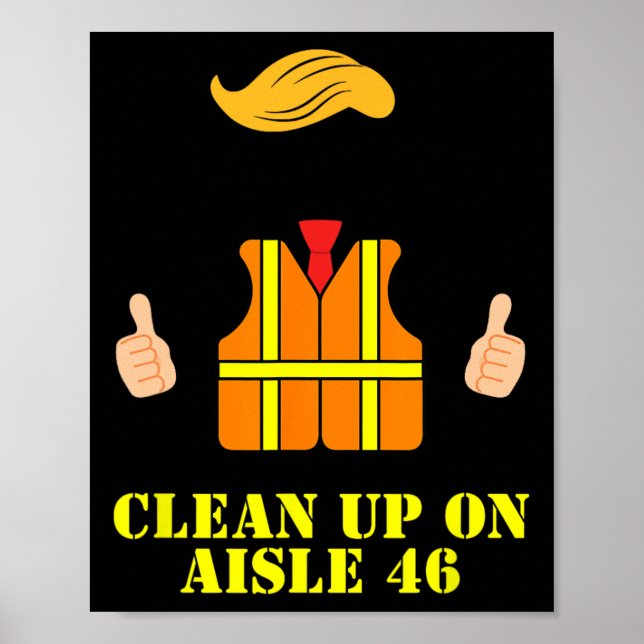 Trump verschrottet die Sicherheitsweste des Mannes Poster (Vorne)