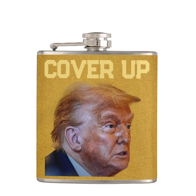 Trump-Vertuschung-Flasche Flachmann (Vorderseite)