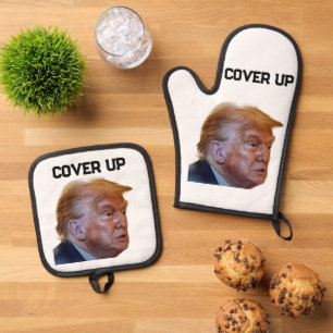 Trump Vertuschung Ofenhandschuh & Topflappen Topflappen-Set