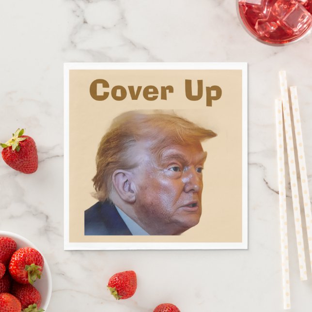 Trump/Vertuschung Papier Serviette (Beispiel)
