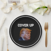 Trump-Vertuschung-Papierteller