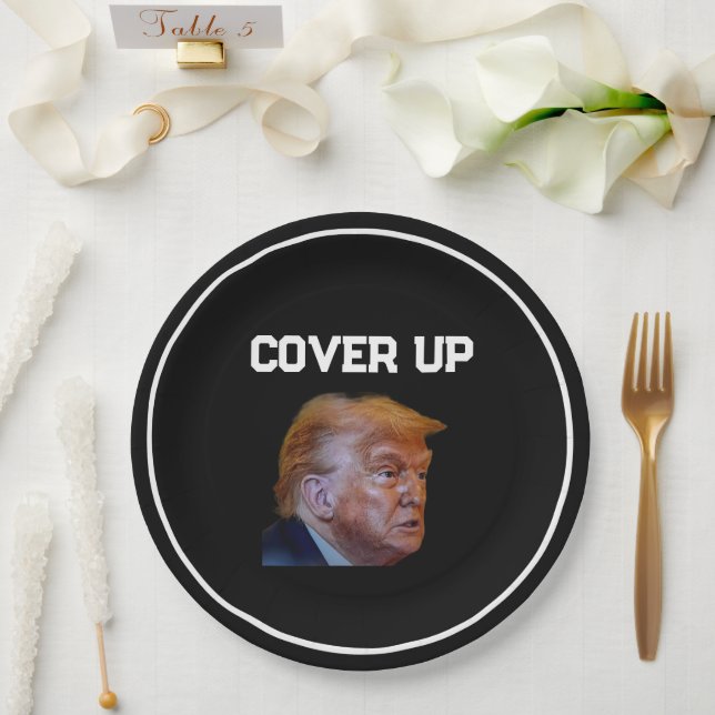 Trump-Vertuschung-Papierteller Pappteller (Hochzeit)