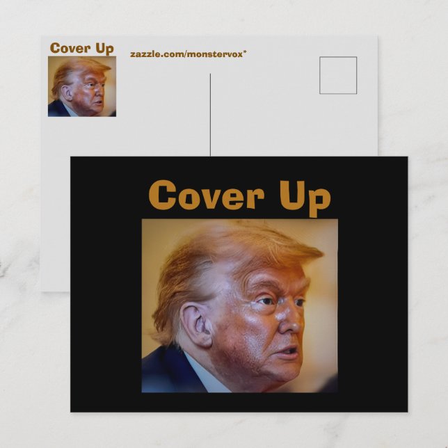 Trump/Vertuschung Postkarte (Vorne/Hinten)