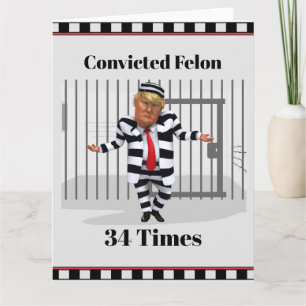 Trump verurteilte Felon Grußkarte Karte