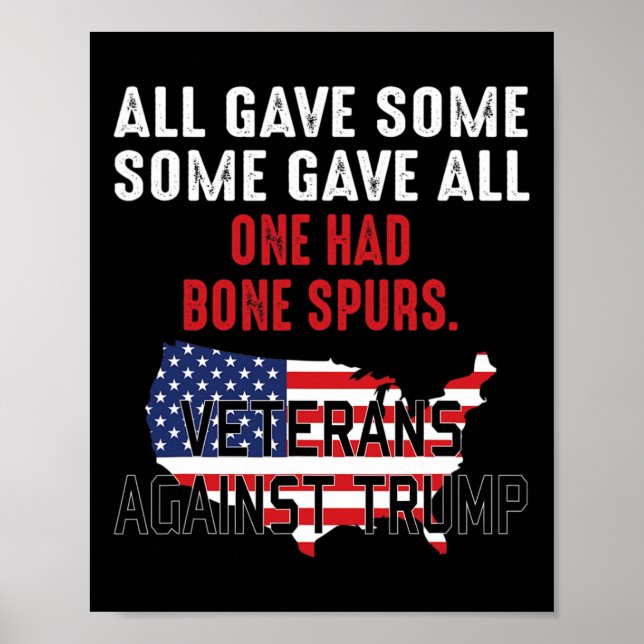 Trump Veteranen gegen Trump Poster (Vorne)