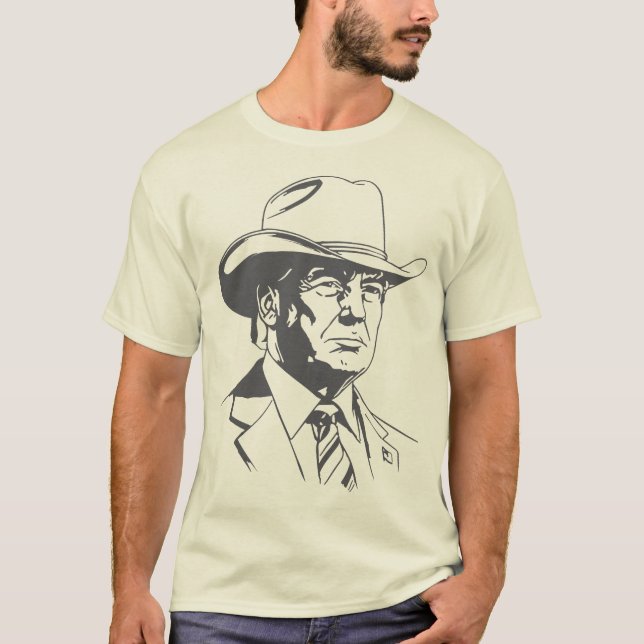 Trump Vintage Lone Rider Cowboy Western T-Shirt (Vorderseite)