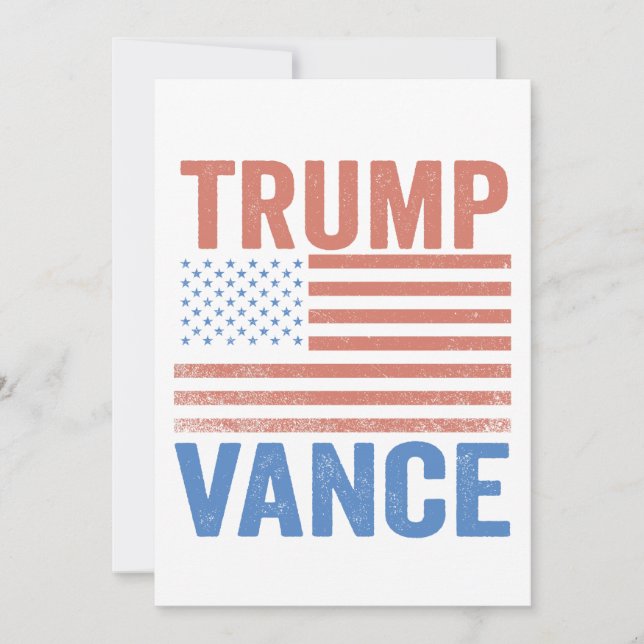 Trump-Vizepräsident Vance Flag Einladung (Vorderseite)