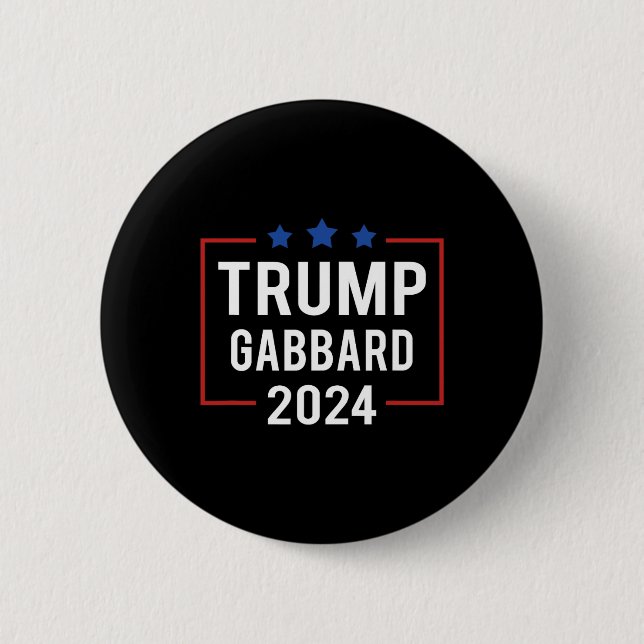 Trump Vp Gabbard 2024 Wahl Button (Vorderseite)