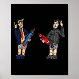 Trump Vs. Kim Jong-un 2020 Wessen Rakete ist größe Poster