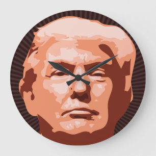 trump wall clock große wanduhr