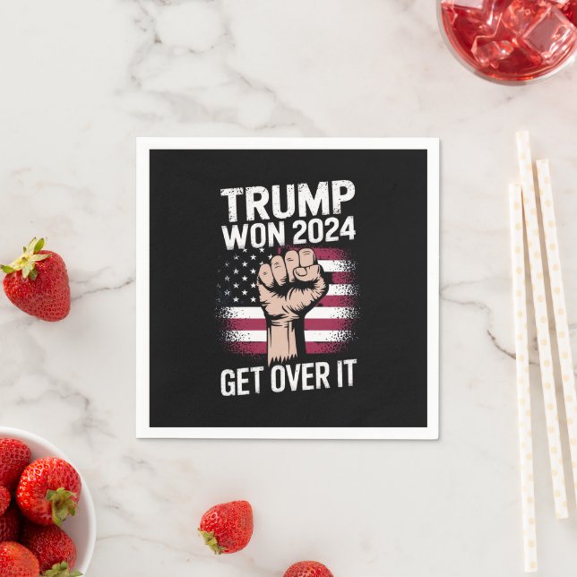 Trump We Won gewinnt Amtseinführung 47 US-Präsiden Serviette (Beispiel)