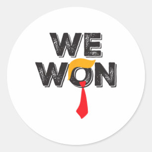 Trump We Won Trump 47. Präsident gewinnt Wahlen Runder Aufkleber