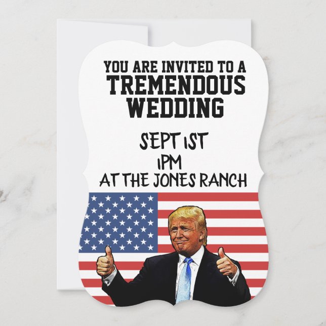TRUMP WEDDING INVITAATIONS CUSTOM EINLADUNG (Vorderseite)