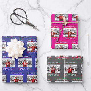 Trump Weihnachten Geschenkpapier Set