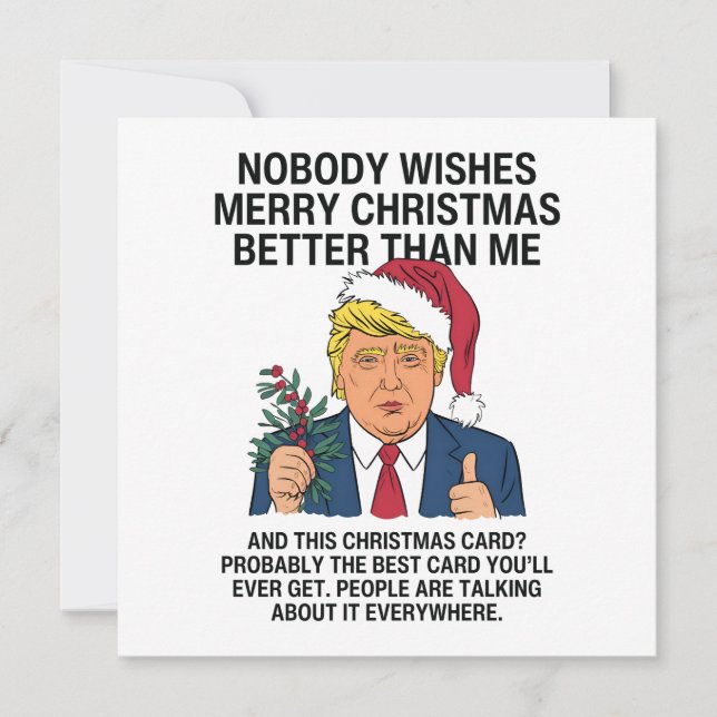 Trump Weihnachten Niemand wünscht frohe Weihnachte (Vorderseite)