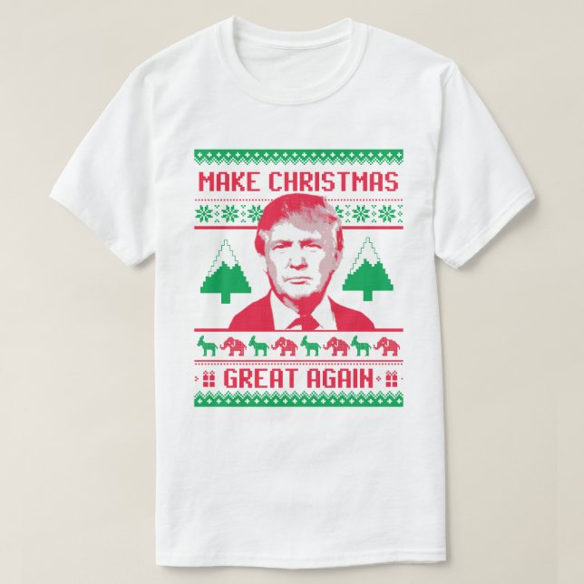 Trump Weihnachten - Weihnachten wieder großartig m T-Shirt (Design vorne)