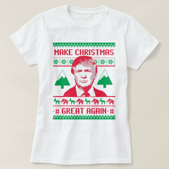Trump Weihnachten - Weihnachten wieder großartig m T-Shirt (Design vorne)