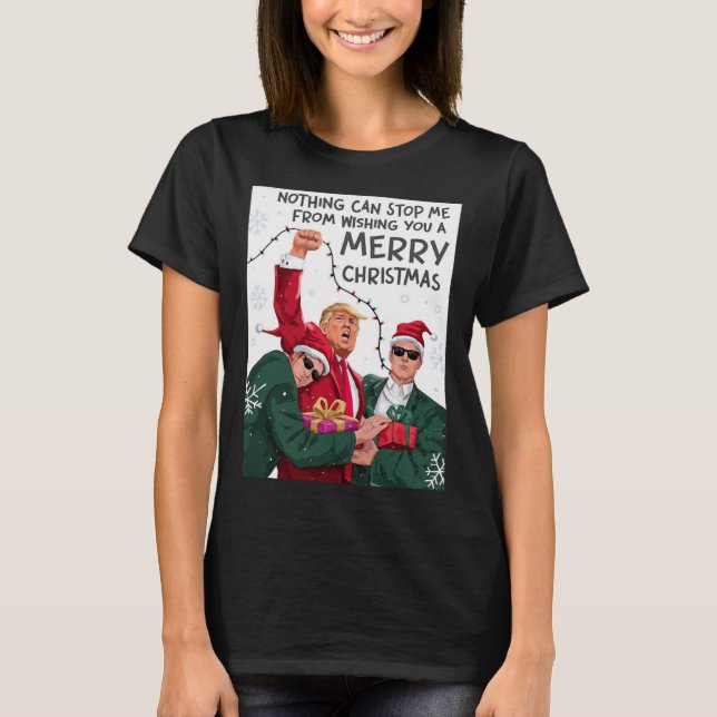 Trump Weihnachts-Funny wünscht dir ein frohes Weih T-Shirt (Vorderseite)