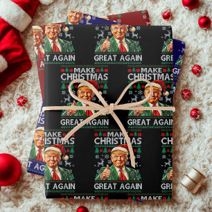 Trump Weihnachtsgeschenk, Mach Weihnachten wieder  Geschenkpapier Set