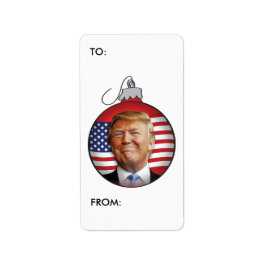 Trump Weihnachtsgeschenk-Tag Adressaufkleber