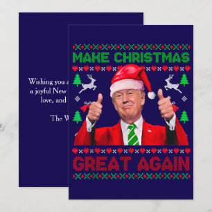 Trump Weihnachtskarte, Weihnachten wieder großarti