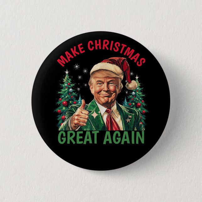 Trump: Weihnachtsknopf, macht Weihnachten wieder g Button (Vorderseite)