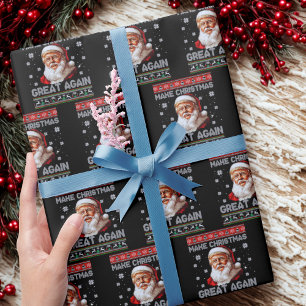 Trump Weihnachtsmann macht Weihnachten wieder groß Geschenkpapier