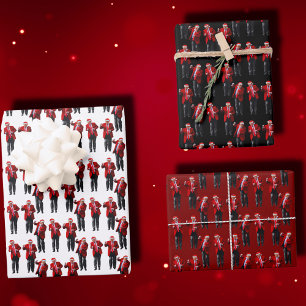 Trump Weihnachtsmannmütze Dance Weihnachten   Trum Geschenkpapier Set