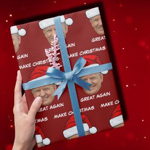 Trump-Weihnachtsmannmütze macht Weihnachten wieder Geschenkpapier