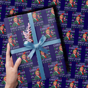Trump-Weihnachtsmannmütze macht Weihnachten wieder Geschenkpapier