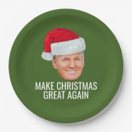 Trump-Weihnachtsmannmütze Weihnachten wieder großa Pappteller