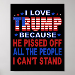 Trump, weil er die Leute verärgert, die ich nicht  Poster