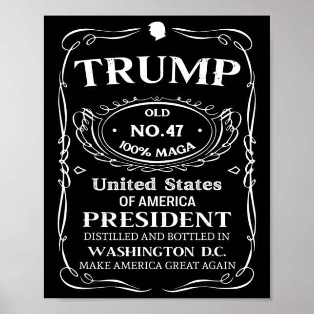 Trump Whiskey Poster (Vorne)