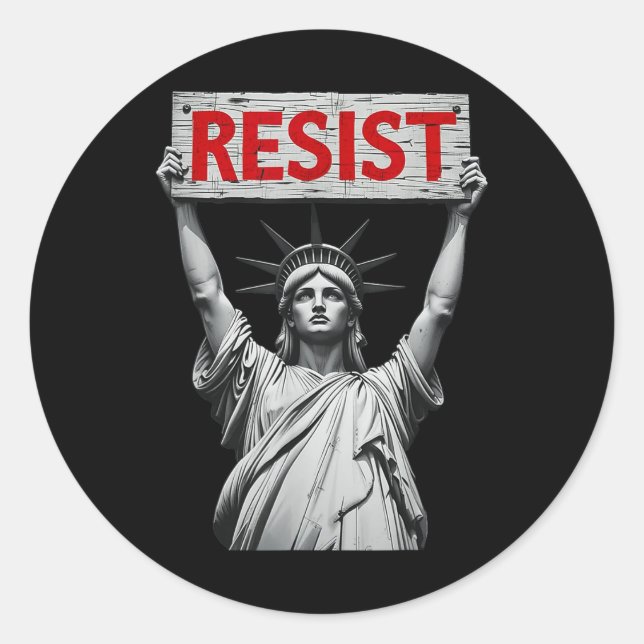 Trump Widerstand gegen Trump Protest gegen politis Runder Aufkleber (Vorderseite)