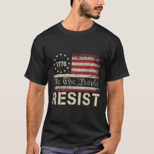 Trump widerstehen Protest gegen die Fahne der poli T-Shirt