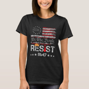 Trump widerstehen Protest gegen die Fahne der poli T-Shirt