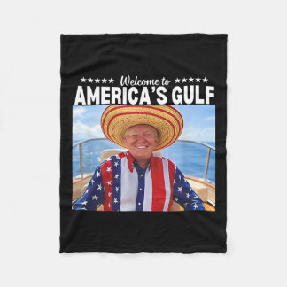 Trump willkommen am Golf von Amerika 2 Fleecedecke