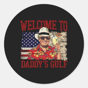 Trump Willkommen bei Daddy's Golf Trump Sommer Dad Runder Aufkleber