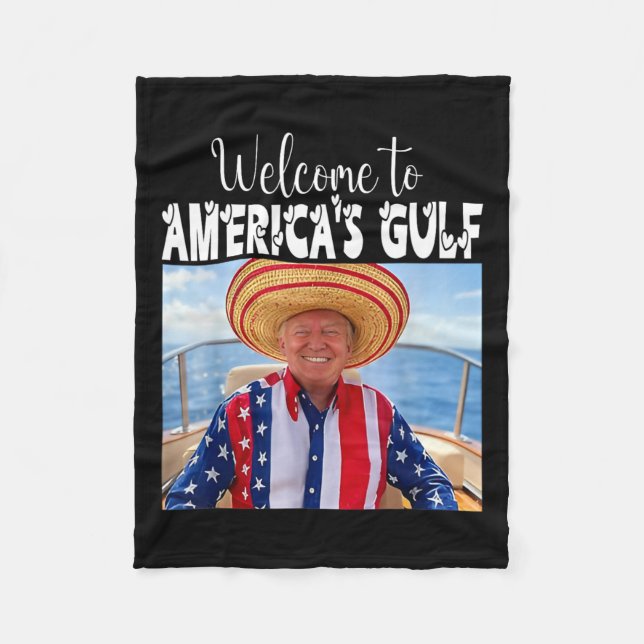 Trump willkommen beim amerikanischen Golf-Funny Tr Fleecedecke (Vorderseite)